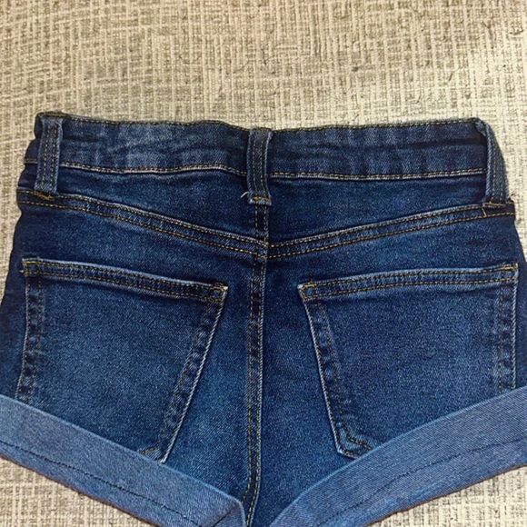 Dark Blue Denim Shorts - Picture 2 of 3